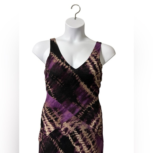 Purple V neck boho goth fairy y2k hippie witchy whimsigoth maxi dress medium - Picture 2 of 10